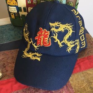 Vintage Chinese Dragon Baseball Cap Hat S